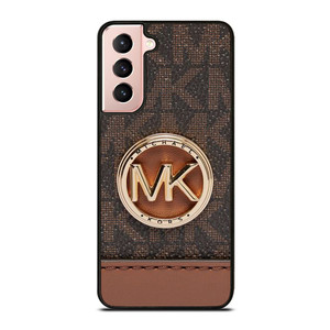 MICHAEL KORS LOGO MK WALLET BROWN Samsung Galaxy S21 Case Cover