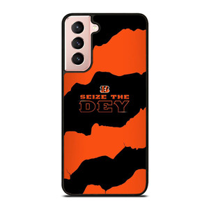 SEIZE THE DEY CINCINNATI BENGALS LOGO FOOTBALL TEAM Samsung Galaxy S21 Case Cover