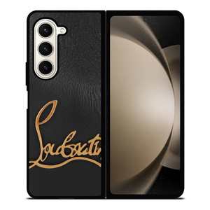 CHRISTIAN LOUBOUTIN LOGO LEATHER Samsung Galaxy Z Fold 5 Case Cover