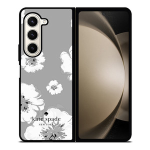 KATE SPADE NEW YORK LOGO FLORAL GRAY Samsung Galaxy Z Fold 5 Case Cover