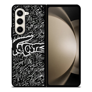 LACOSTE LOGO BLACK AND WHITE Samsung Galaxy Z Fold 5 Case Cover LACOSTE LOGO BLACK AND WHITE Samsung Galaxy Z Fold 5 Case Cover