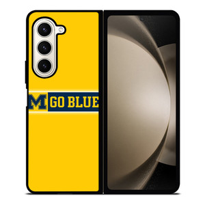 MICHIGAN WOLVERINES GO BLUE UNIVERSITY FOOTBALL LOGO Samsung Galaxy Z Fold 5 Case Cover