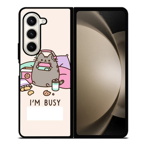 PUSHEEN CAT I'M BUSY Samsung Galaxy Z Fold 5 Case Cover PUSHEEN CAT I'M BUSY Samsung Galaxy Z Fold 5 Case Cover