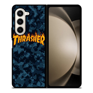 THRASHER SKATEBOARD CAMO BLUE Samsung Galaxy Z Fold 5 Case Cover THRASHER SKATEBOARD CAMO BLUE Samsung Galaxy Z Fold 5 Case Cover