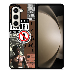 TRAVIS SCOTT RAPPER PARENTAL ADVISORY Samsung Galaxy Z Fold 5 Case Cover