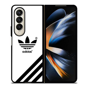 ADIDAS LOGO WHITE CLASSIC STRIPES Samsung Galaxy Z Fold 4 Case Cover