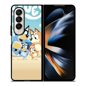 BLUEY HEELERS FAMILY CARTOON Samsung Galaxy Z Fold 4 Case Cover