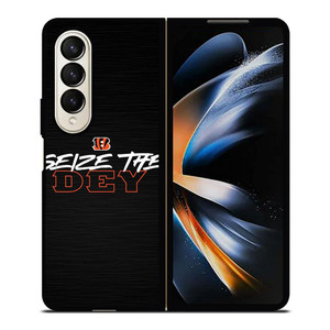 CINCINNATI BENGALS LOGO FOOTBALL TEAM SEIZE THE DEY Samsung Galaxy Z Fold 4 Case Cover