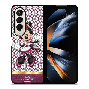 COACH NEW YORK LOGO MINNIE MOUSE DISNEY Samsung Galaxy Z Fold 4 Case Cover