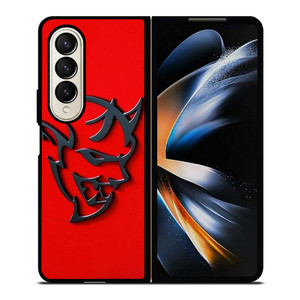 DODGE DEMON LOGO RED Samsung Galaxy Z Fold 4 Case Cover
