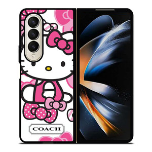 HELLO KITTY COACH NEW YORK PINK Samsung Galaxy Z Fold 4 Case Cover