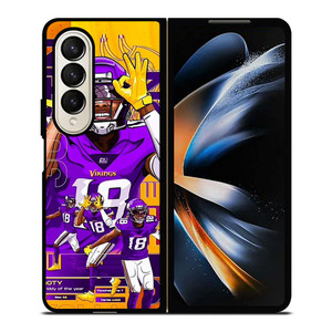 JUSTIN JEFFERSON MINNESOTA VIKINGS NFL Samsung Galaxy Z Fold 4 Case Cover JUSTIN JEFFERSON MINNESOTA VIKINGS NFL Samsung Galaxy Z Fold 4 Case Cover