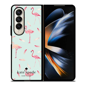 KATE SPADE NEW YORK LOGO FLAMINGOS Samsung Galaxy Z Fold 4 Case Cover
