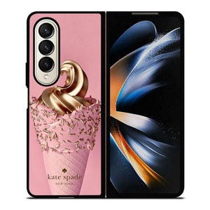 KATE SPADE NEW YORK LOGO GOLDEN ICE CREAM Samsung Galaxy Z Fold 4 Case Cover