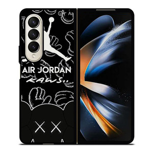 KAWS X AIR JORDAN LOGO Samsung Galaxy Z Fold 4 Case Cover