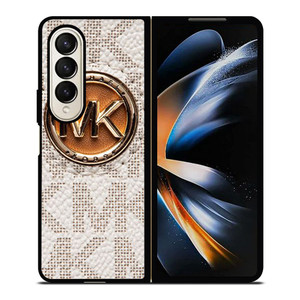 MICHAEL KORS LOGO MK WHITE Samsung Galaxy Z Fold 4 Case Cover
