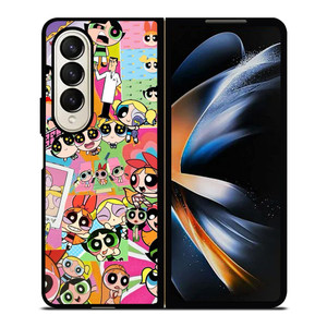 POWERPUFF GIRLS CARTOON NETWORK COLLAGE Samsung Galaxy Z Fold 4 Case Cover