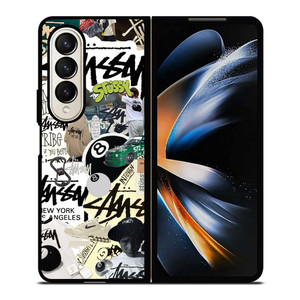 STUSSY COLLAGE Samsung Galaxy Z Fold 4 Case Cover
