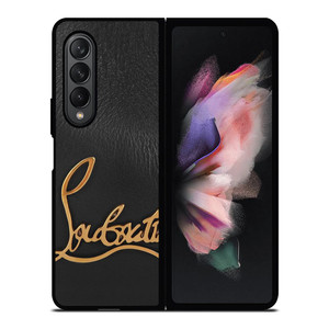 CHRISTIAN LOUBOUTIN LOGO LEATHER Samsung Galaxy Z Fold 3 Case Cover