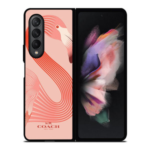 COACH NEW YORK LOGO FLAMINGO ICON Samsung Galaxy Z Fold 3 Case Cover
