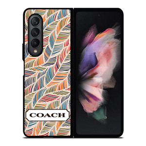 COACH NEW YORK LOGO MONOGRAM SEAMLESS PATTERN Samsung Galaxy Z Fold 3 Case Cover
