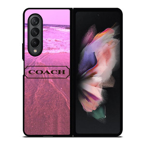 COACH NEW YORK LOGO PINK BEACH Samsung Galaxy Z Fold 3 Case Cover