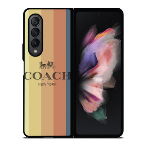 COACH NEW YORK LOGO STRIPES Samsung Galaxy Z Fold 3 Case Cover
