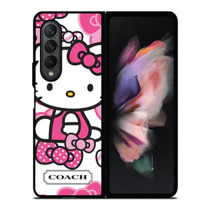HELLO KITTY COACH NEW YORK PINK Samsung Galaxy Z Fold 3 Case Cover