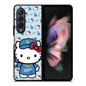 HELLO KITTY LA DODGERS LOS ANGELES BASEBALL Samsung Galaxy Z Fold 3 Case Cover