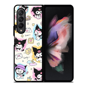 KUROMI SANRIO CARTOON KAWAII Samsung Galaxy Z Fold 3 Case Cover KUROMI SANRIO CARTOON KAWAII Samsung Galaxy Z Fold 3 Case Cover