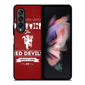MANCHESTER UNITED FC LOGO FOOTBALL RED DEVILS Samsung Galaxy Z Fold 3 Case Cover
