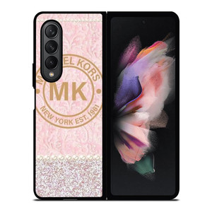 MICHAEL KORS MK LOGO PINK Samsung Galaxy Z Fold 3 Case Cover