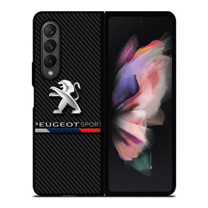 PEUGEOT SPORT CAR CARBON LOGO Samsung Galaxy Z Fold 3 Case Cover