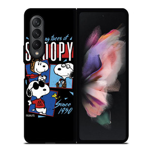 SNOOPY FACES THE PEANUTS CARTOON Samsung Galaxy Z Fold 3 Case Cover