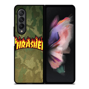 THRASHER CAMO SKATEBOARD MAGAZINE Samsung Galaxy Z Fold 3 Case Cover