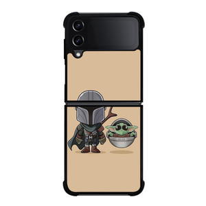 BABY YODA AND MANDALORIAN STAR WARS CUTE Samsung Galaxy Z Flip 4 Case Cover BABY YODA AND MANDALORIAN STAR WARS CUTE Samsung Galaxy Z Flip 4 Case Cover