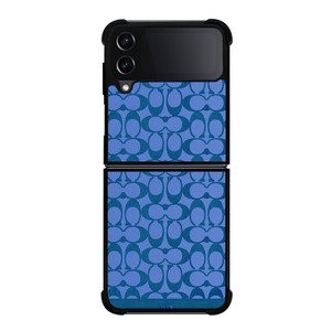 COACH NEW YORK LOGO PATTERN BLUE EMBLEM Samsung Galaxy Z Flip 4 Case Cover COACH NEW YORK LOGO PATTERN BLUE EMBLEM Samsung Galaxy Z Flip 4 Case Cover