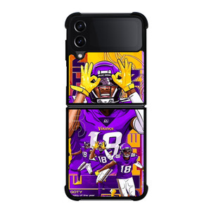 JUSTIN JEFFERSON MINNESOTA VIKINGS NFL Samsung Galaxy Z Flip 4 Case Cover JUSTIN JEFFERSON MINNESOTA VIKINGS NFL Samsung Galaxy Z Flip 4 Case Cover
