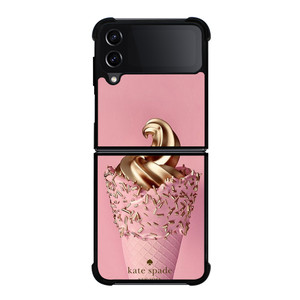 KATE SPADE NEW YORK LOGO GOLDEN ICE CREAM Samsung Galaxy Z Flip 4 Case Cover KATE SPADE NEW YORK LOGO GOLDEN ICE CREAM Samsung Galaxy Z Flip 4 Case Cover