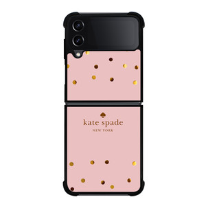 KATE SPADE NEW YORK LOGO PINK GOLDEN POLKADOTS Samsung Galaxy Z Flip 4 Case Cover KATE SPADE NEW YORK LOGO PINK GOLDEN POLKADOTS Samsung Galaxy Z Flip 4 Case Cover