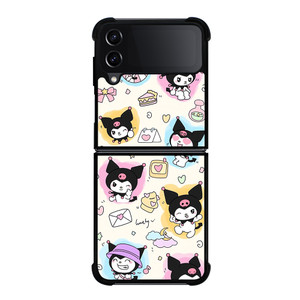 KUROMI SANRIO CARTOON KAWAII Samsung Galaxy Z Flip 4 Case Cover KUROMI SANRIO CARTOON KAWAII Samsung Galaxy Z Flip 4 Case Cover