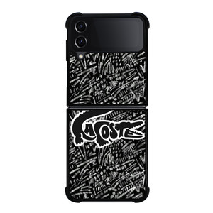 LACOSTE LOGO BLACK AND WHITE Samsung Galaxy Z Flip 4 Case Cover