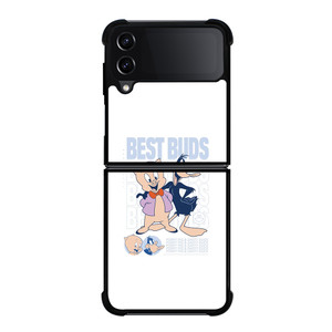 PORKY PIG AND DAFFY DUCKS BEST BUDS Samsung Galaxy Z Flip 4 Case Cover PORKY PIG AND DAFFY DUCKS BEST BUDS Samsung Galaxy Z Flip 4 Case Cover