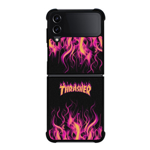 THRASHER FLAME SKATEBOARD MAGAZINE Samsung Galaxy Z Flip 4 Case Cover THRASHER FLAME SKATEBOARD MAGAZINE Samsung Galaxy Z Flip 4 Case Cover