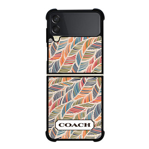 COACH NEW YORK LOGO MONOGRAM SEAMLESS PATTERN Samsung Galaxy Z Flip 3 Case Cover