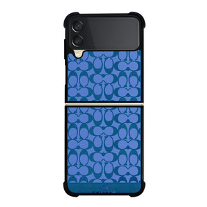 COACH NEW YORK LOGO PATTERN BLUE EMBLEM Samsung Galaxy Z Flip 3 Case Cover COACH NEW YORK LOGO PATTERN BLUE EMBLEM Samsung Galaxy Z Flip 3 Case Cover