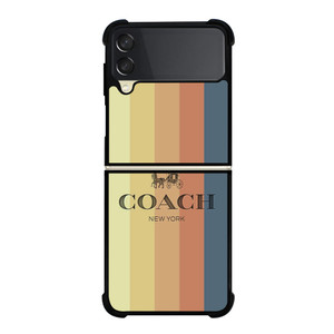 COACH NEW YORK LOGO STRIPES Samsung Galaxy Z Flip 3 Case Cover COACH NEW YORK LOGO STRIPES Samsung Galaxy Z Flip 3 Case Cover