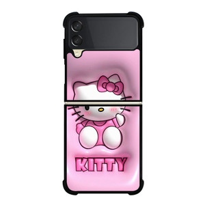 CUTE PINK HELLO KITTY Samsung Galaxy Z Flip 3 Case Cover