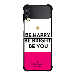 KATE SPADE NEW YORK BE HAPPY Samsung Galaxy Z Flip 3 Case Cover KATE SPADE NEW YORK BE HAPPY Samsung Galaxy Z Flip 3 Case Cover