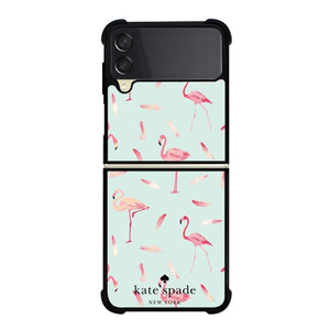 KATE SPADE NEW YORK LOGO FLAMINGOS Samsung Galaxy Z Flip 3 Case Cover KATE SPADE NEW YORK LOGO FLAMINGOS Samsung Galaxy Z Flip 3 Case Cover